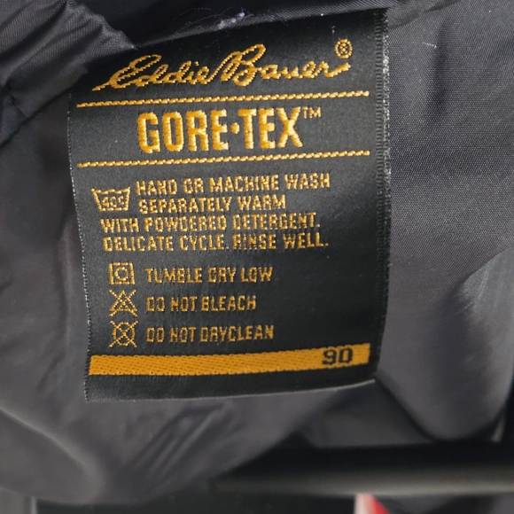 Vintage 90s Eddie Bauer Mens Teal Gore-Tex medium Rain Coat Jacket‎ Windbreaker - Picture 5 of 16